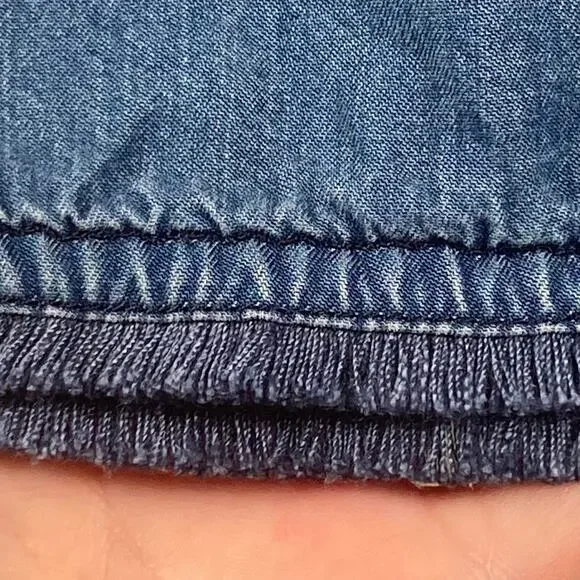 Banana Republic Denim Tank Top Sleeveless Frayed Hem Casual Size XS - Picture 4 of 5